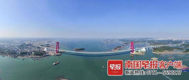 龙门大桥顺利通车！钦州港与防城港行车时间大大缩短