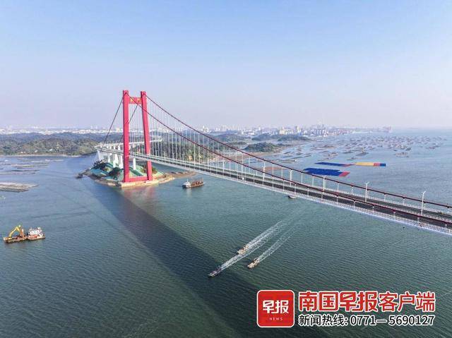 龙门大桥顺利通车！钦州港与防城港行车时间大大缩短
