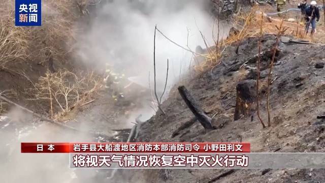 日本岩手县山火持续燃烧 民众不安情绪加剧