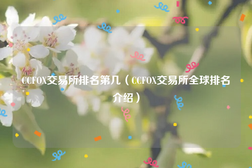 CCFOX(ccfoX交易所)